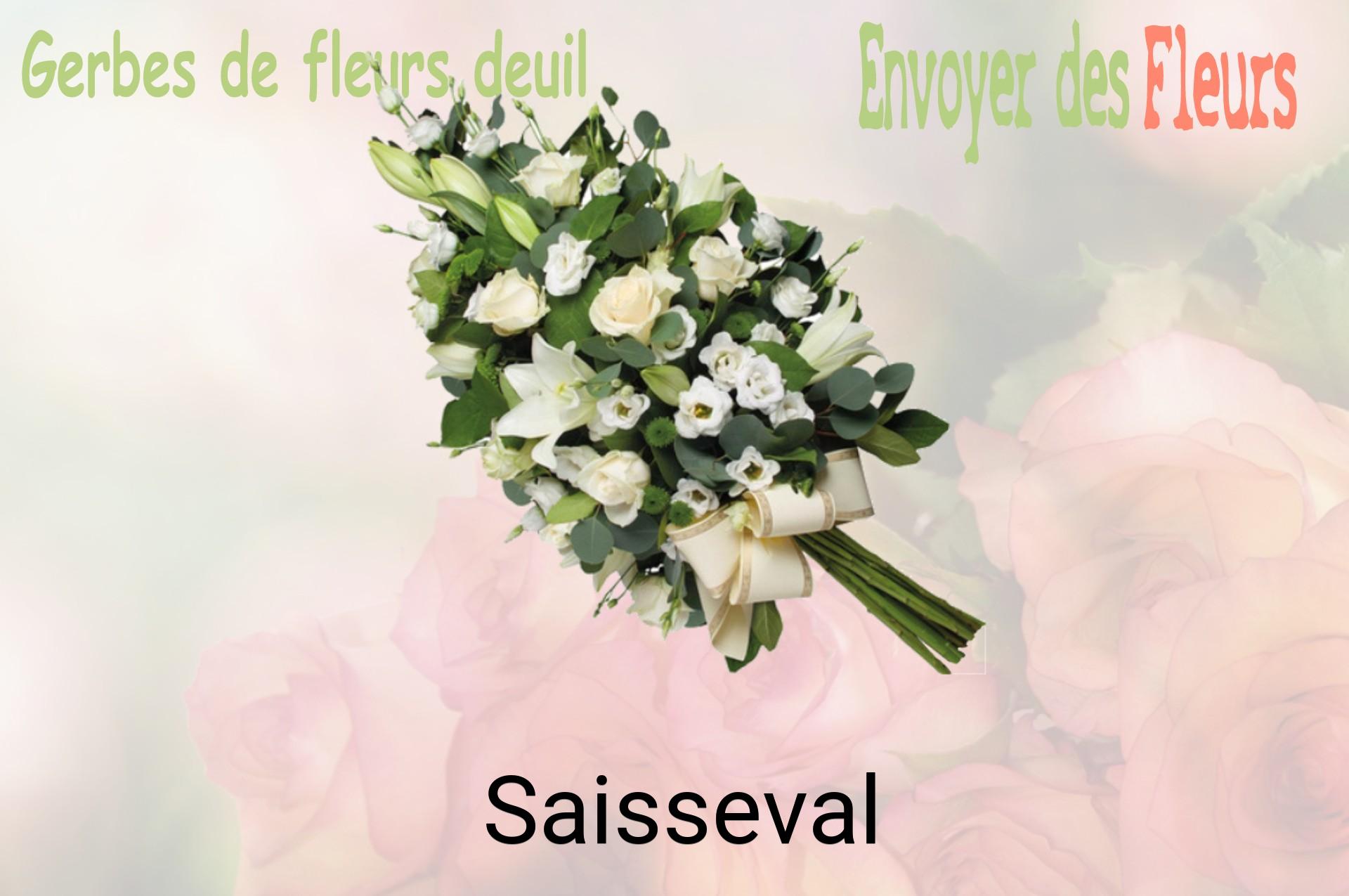 Gerbe de fleurs de deuil livrée à Saisseval